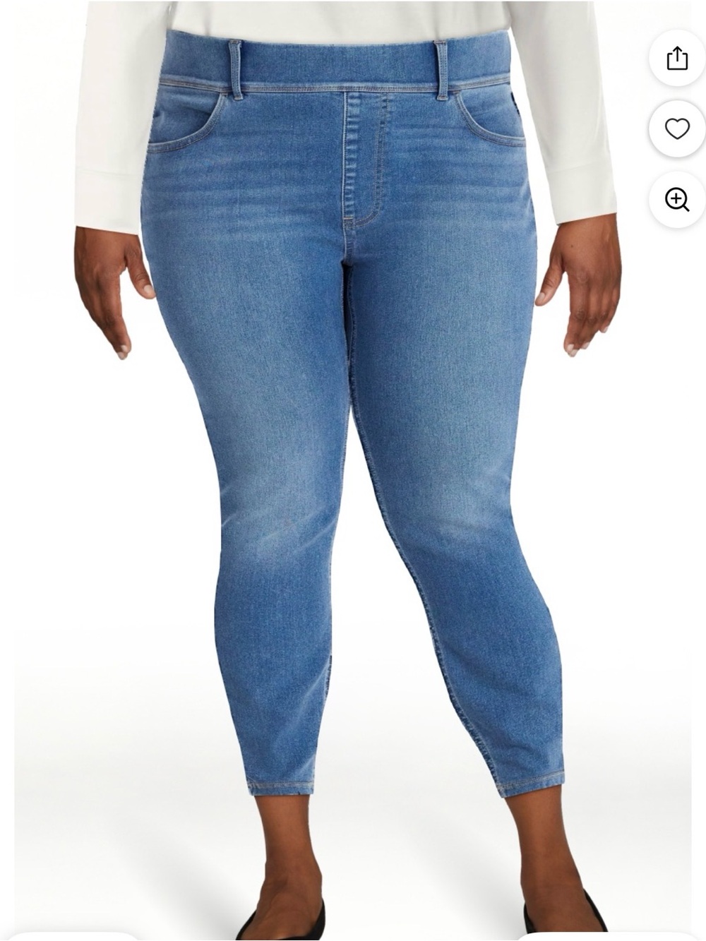 💙🔥👖 NWT Terra & Sky Medium Wash Pull On Jeggins 4X (28W-30W) 👖❤️🔥